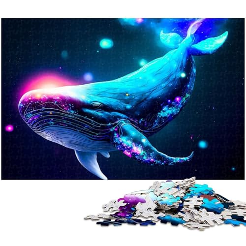 Puzzle 1000 Teile Wal Puzzle für Erwachsene Holzpuzzle Spielzeug Wanddekoration (Größe 75 x 50 cm) von zouxangzz