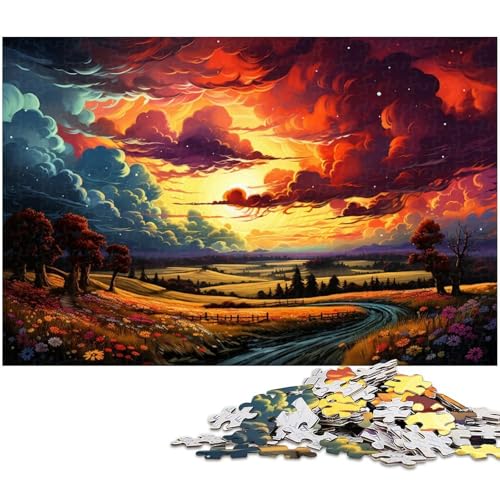 Puzzle 1000 Teile buntes wunderschönes Landschaftspuzzle für Erwachsene Holzpuzzle Spielzeug Wanddekoration 1000 Teile (75 x 50 cm) von zouxangzz