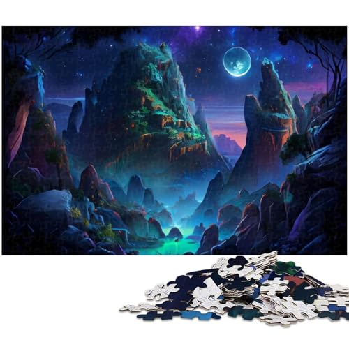 Puzzle 1000 Teile für Erwachsene Alien Planet Puzzle Lernspiele Weihnachts und Geburtstagsgeschenke für Teenager ab 14 Jahren 1000 PCS (75 x 50 cm) von zouxangzz