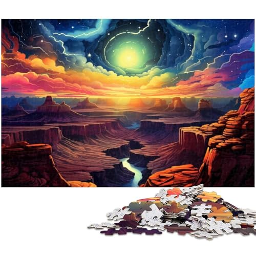 Puzzle 1000 Teile für Erwachsene Amerikanischer Grand Canyon in Einer Fantasiewelt Puzzle Wanddekoration Geburtstagsgeschenk Wandkunst 1000 PCS (38 x 26 cm) von zouxangzz