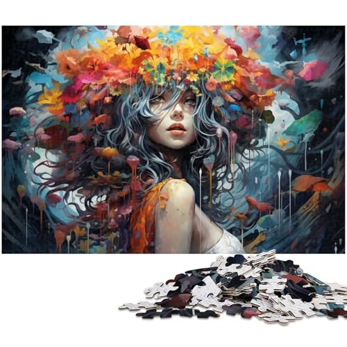 Puzzle 1000 Teile für Erwachsene Anime Mädchen unter Pilzen Puzzle Lernspiele Weihnachts und Geburtstagsgeschenke für Teenager ab 14 Jahren 1000 Teile (75 x 50 cm) von zouxangzz