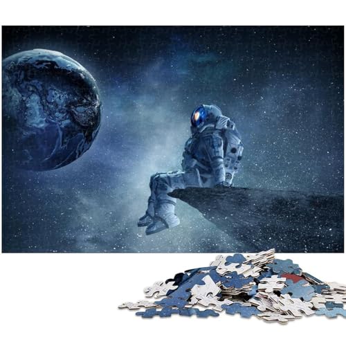 Puzzle 1000 Teile für Erwachsene Astronaut anspruchsvolles schwieriges Puzzle EIN Kunstwerk für Jugendliche ab 14 Jahren (Größe 38 x 26 cm) von zouxangzz