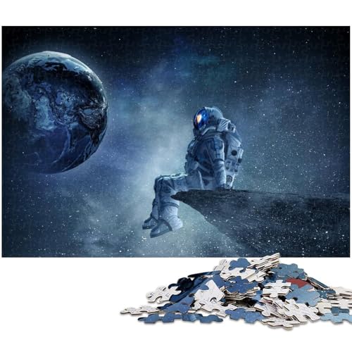 Puzzle 1000 Teile für Erwachsene Astronauten Puzzle Lernspiele Weihnachts und Geburtstagsgeschenke für Teenager ab 14 Jahren (Größe 75 x 50 cm) von zouxangzz