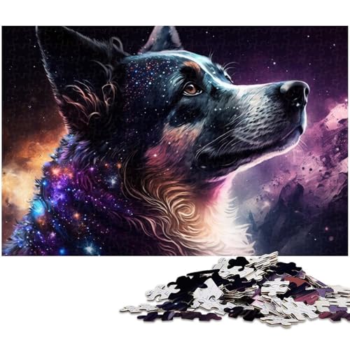 Puzzle 1000 Teile für Erwachsene Australischer Schäferhund Puzzle Wanddekoration tolles Geschenk für Teenager ab 14 Jahren 1000 PCS (75x50cm) von zouxangzz