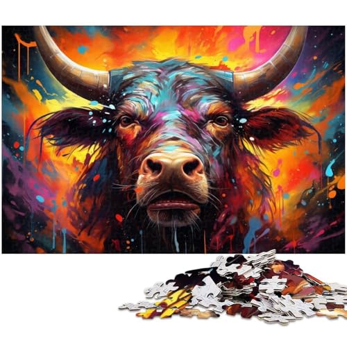 Puzzle 1000 Teile für Erwachsene Buffalo Puzzle Wanddekoration tolles Geschenk für und Teenager ab 14 Jahren 1000 PCS (38x26cm) von zouxangzz