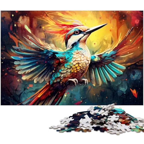 Puzzle 1000 Teile für Erwachsene Bunter Specht Herausforderndes Schwieriges Puzzle EIN Kunstwerk für Jugendliche ab 14 Jahren 1000 PCS (75x50cm) von zouxangzz