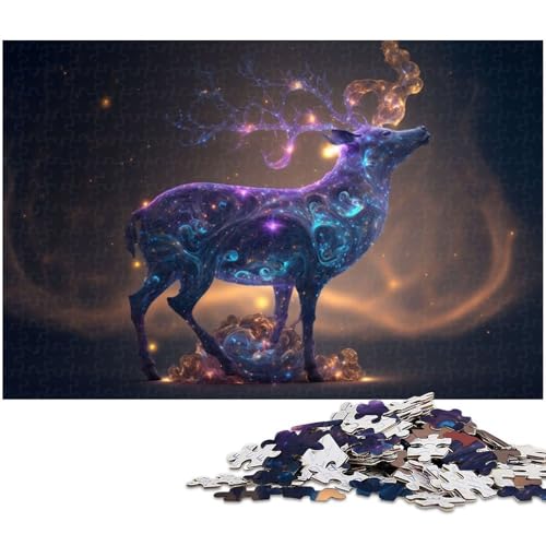 Puzzle 1000 Teile für Erwachsene Camouflage Rentier Puzzle Lernspiele Weihnachts und Geburtstagsgeschenke für Teenager ab 14 Jahren 1000 PCS (38 x 26 cm) von zouxangzz