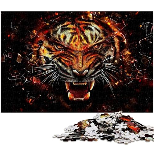 Puzzle 1000 Teile für Erwachsene Dark Crystal Tiger Roar Lernspiele Weihnachts und Geburtstagsgeschenke für Teenager ab 14 Jahren (Größe 75 x 50 cm) von zouxangzz