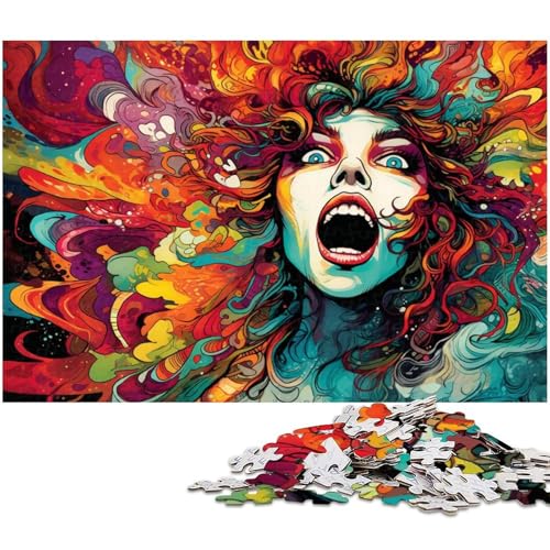 Puzzle 1000 Teile für Erwachsene Erstaunliche Frau Kunstpuzzle Wanddekoration Tolles Geschenk für und Teenager ab 14 Jahren 1000 PCS (38x26cm) von zouxangzz