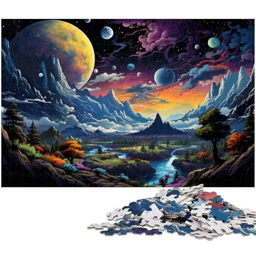 Puzzle 1000 Teile für Erwachsene Fantasie Berglandschaft Lernspiele Weihnachts und Geburtstagsgeschenke für Teenager ab 14 Jahren 1000 Teile (38 x 26 cm) von zouxangzz