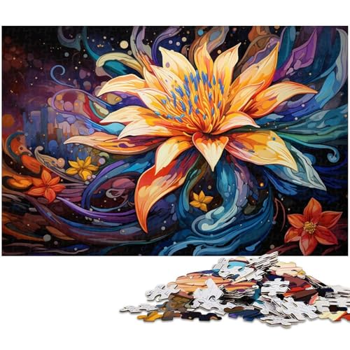 Puzzle 1000 Teile für Erwachsene Fantasie Bunte Blumen Puzzle Lernspiele Weihnachts und Geburtstagsgeschenke für Teenager ab 14 Jahren 1000 Teile (75 x 50 cm) von zouxangzz