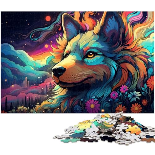 Puzzle 1000 Teile für Erwachsene Fantasie Farbtiere Lernspiele Weihnachts und Geburtstagsgeschenke für Teenager ab 14 Jahren 1000 Teile (75 x 50 cm) von zouxangzz