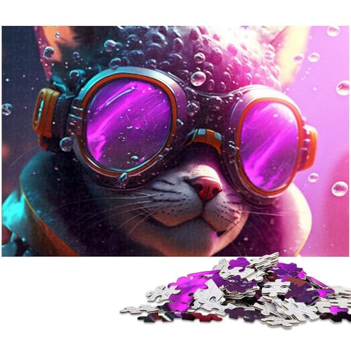 Puzzle 1000 Teile für Erwachsene Fantasie Haustierkatze Puzzle Wanddekoration tolles Geschenk für und Teenager ab 14 Jahren 1000 PCS (75x50cm) von zouxangzz