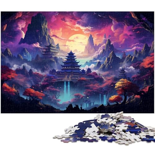 Puzzle 1000 Teile für Erwachsene Fantasie Puzzle mit japanischer Landschaft praktisches Spiel ideal für Teenager ab 14 Jahren 1000 Teile (75 x 50 cm) von zouxangzz