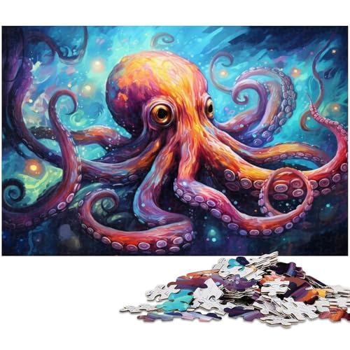 Puzzle 1000 Teile für Erwachsene Fantasie buntes Oktopus Puzzle Lernspiele Weihnachts und Geburtstagsgeschenke für Teenager ab 14 Jahren 1000 Teile (38 x 26 cm) von zouxangzz