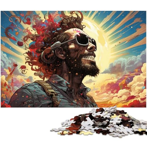 Puzzle 1000 Teile für Erwachsene Fantasie farbenfrohes Kunst Mann Puzzle praktisches Spiel ideal für Teenager ab 14 Jahren 1000 Teile (75 x 50 cm) von zouxangzz
