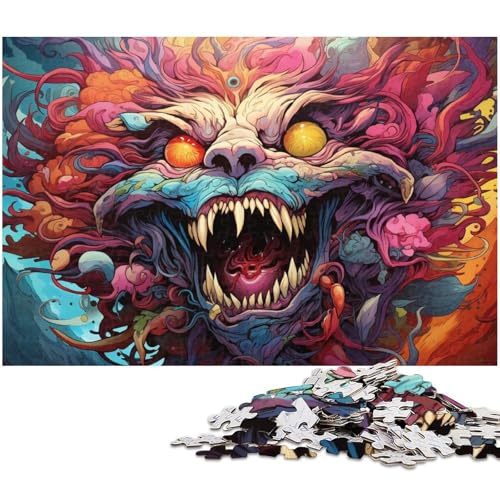 Puzzle 1000 Teile für Erwachsene Fantasy Monster Puzzle Lernspiele Weihnachts und Geburtstagsgeschenke für Teenager ab 14 Jahren 1000 PCS (38 x 26 cm) von zouxangzz