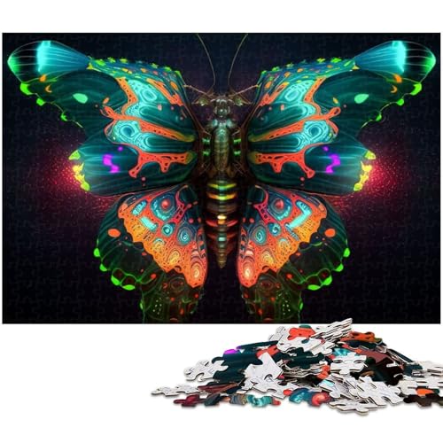 Puzzle 1000 Teile für Erwachsene Fantasy Schmetterlings Puzzle Lernspiele Weihnachts und Geburtstagsgeschenke für Teenager ab 14 Jahren (Größe 38 x 26 cm) von zouxangzz