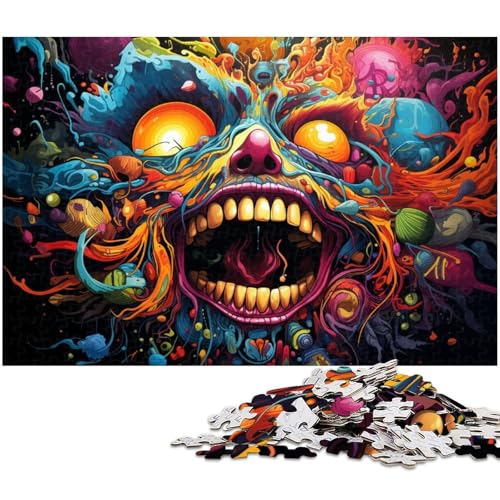 Puzzle 1000 Teile für Erwachsene Farbiges Fantasy Monster anspruchsvolles schwieriges Puzzle EIN Kunstwerk für Jugendliche ab 14 Jahren 1000 Teile (75 x 50 cm) von zouxangzz