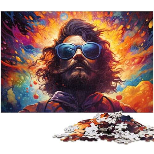 Puzzle 1000 Teile für Erwachsene Farbkunst Mann Puzzle Wanddekoration Geburtstagsgeschenk Wandkunst 1000 Teile (75 x 50 cm) von zouxangzz