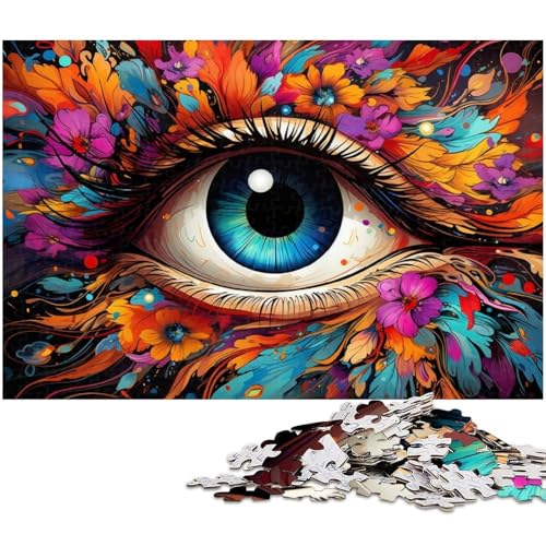 Puzzle 1000 Teile für Erwachsene Farbmalerei Augenpuzzle Lernspiele Weihnachts und Geburtstagsgeschenke für Teenager ab 14 Jahren 1000 PCS (38 x 26 cm) von zouxangzz