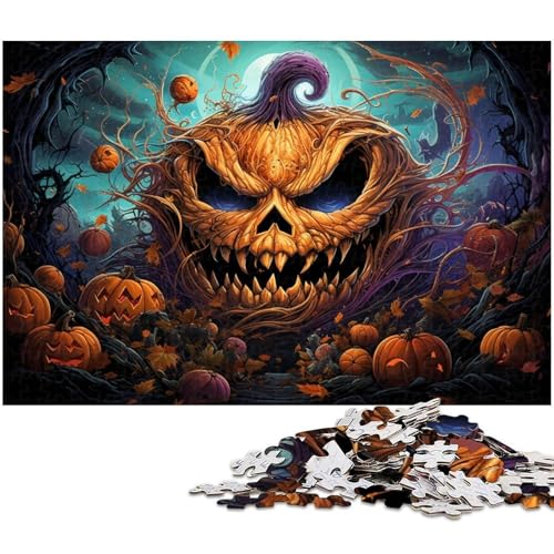 Puzzle 1000 Teile für Erwachsene Halloween Fantasie Kürbis Puzzle Lernspiele Weihnachts und Geburtstagsgeschenke für Teenager ab 14 Jahren 1000 PCS (75 x 50 cm) von zouxangzz