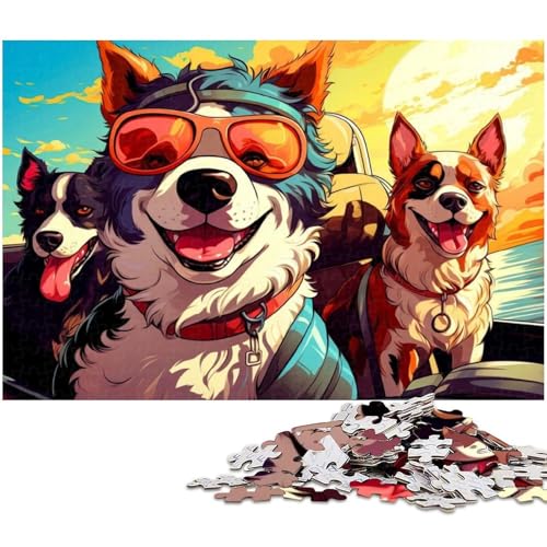 Puzzle 1000 Teile für Erwachsene Haustier Dobermann Puzzle Lernspiele Weihnachts und Geburtstagsgeschenke für Teenager ab 14 Jahren (Größe 38 x 26 cm) von zouxangzz
