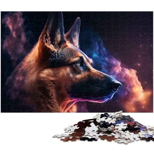 Puzzle 1000 Teile für Erwachsene Haustier Tschechischer Wolfshund anspruchsvolles schwieriges Puzzle EIN Kunstwerk für Jugendliche ab 14 Jahren (Größe 75 x 50 cm) von zouxangzz