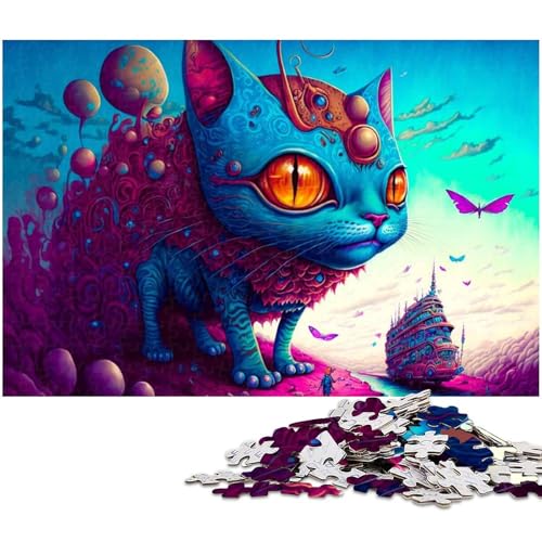 Puzzle 1000 Teile für Erwachsene Katze süßes Tierpuzzle Wanddekoration tolles Geschenk für Teenager ab 14 Jahren 1000 PCS (38 x 26 cm) von zouxangzz