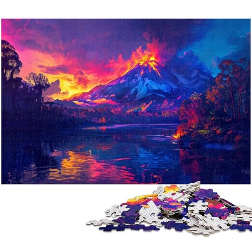 Puzzle 1000 Teile für Erwachsene Mount Fuji Japan Puzzle Lernspiele Weihnachts und Geburtstagsgeschenke für Teenager ab 14 Jahren (Größe 75 x 50 cm) von zouxangzz