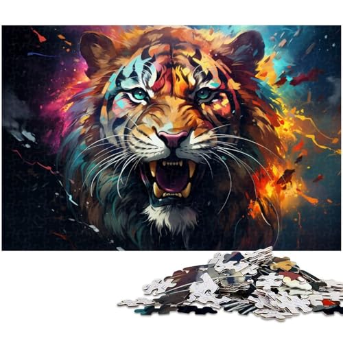 Puzzle 1000 Teile für Erwachsene Mysteriöser Weltraumtiger Lernspiele Weihnachts und Geburtstagsgeschenke für Teenager ab 14 Jahren 1000 PCS (75 x 50 cm) von zouxangzz