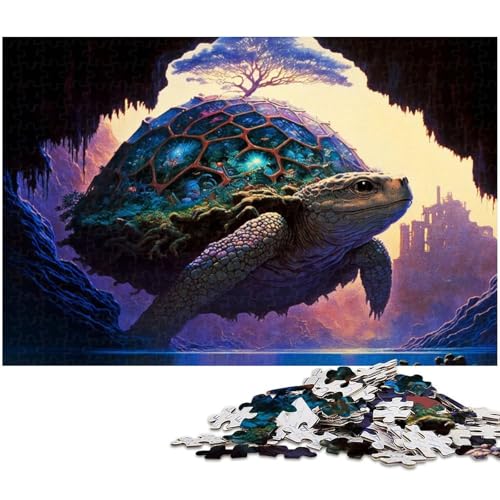 Puzzle 1000 Teile für Erwachsene Mythische Schildkröte Lernspiele Weihnachts und Geburtstagsgeschenke für Teenager ab 14 Jahren 1000 PCS (75 x 50 cm) von zouxangzz