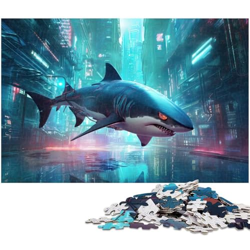 Puzzle 1000 Teile für Erwachsene Neon Flossen Puzzle Lernspiele Weihnachts und Geburtstagsgeschenke für Teenager ab 14 Jahren 1000 PCS (75 x 50 cm) von zouxangzz