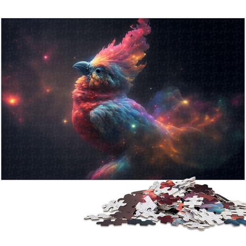 Puzzle 1000 Teile für Erwachsene Papagei anspruchsvolles schwieriges Puzzle EIN Kunstwerk für Jugendliche ab 14 Jahren (Größe 75 x 50 cm) von zouxangzz