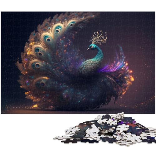 Puzzle 1000 Teile für Erwachsene Pfauenpuzzle Lernspiele Weihnachts und Geburtstagsgeschenke für Teenager ab 14 Jahren 1000 PCS (75 x 50 cm) von zouxangzz