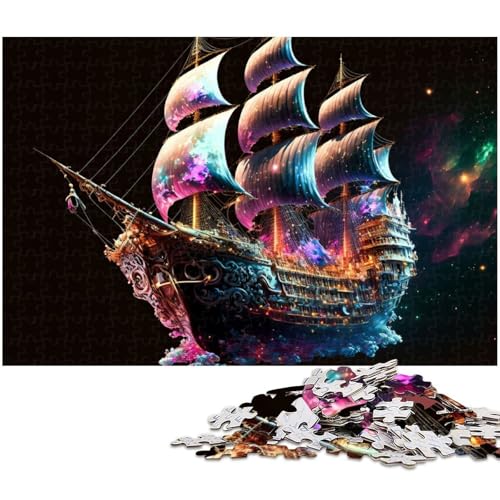 Puzzle 1000 Teile für Erwachsene Piratenschiff Puzzle praktisches Spiel ideal für Teenager ab 14 Jahren (Größe 75 x 50 cm) von zouxangzz