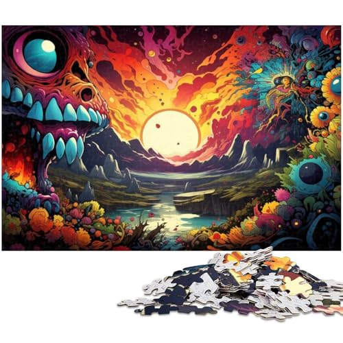 Puzzle 1000 Teile für Erwachsene Psychedelisches Böses Höllendämonen Puzzle Lernspiele Weihnachts und Geburtstagsgeschenke für Teenager ab 14 Jahren 1000 PCS (38 x 26 cm) von zouxangzz