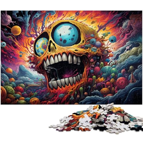 Puzzle 1000 Teile für Erwachsene Psychedelisches farbiges Monster Puzzle Wanddekoration Geburtstagsgeschenk Wandkunst 1000 PCS (38 x 26 cm) von zouxangzz