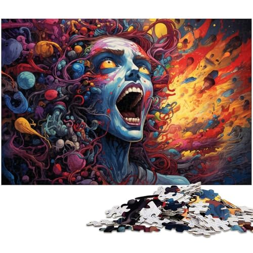 Puzzle 1000 Teile für Erwachsene Psychedelisches weibliches Geisterpuzzle Lernspiele Weihnachts und Geburtstagsgeschenke für Teenager ab 14 Jahren 1000 Teile (75 x 50 cm) von zouxangzz