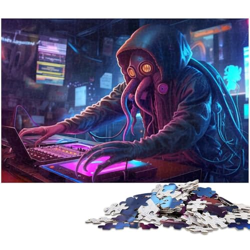 Puzzle 1000 Teile für Erwachsene Punk Rapper Oktopus Puzzle Handson Spiel ideal für Teenager ab 14 Jahren (Größe 38 x 26 cm) von zouxangzz