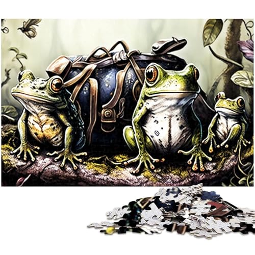 Puzzle 1000 Teile für Erwachsene Reise Laubfrosch Puzzle Lernspiele Weihnachts und Geburtstagsgeschenke für Teenager ab 14 Jahren (Größe 75 x 50 cm) von zouxangzz