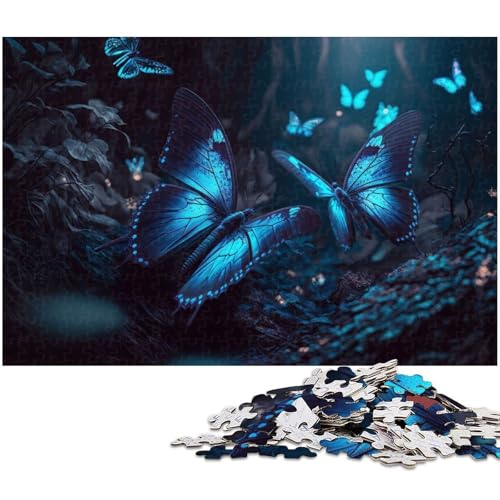 Puzzle 1000 Teile für Erwachsene Schmetterlingspuzzle Lernspiele Weihnachtsgeburtstagsgeschenke für und Teenager ab 14 Jahren (Größe 75 x 50 cm) von zouxangzz