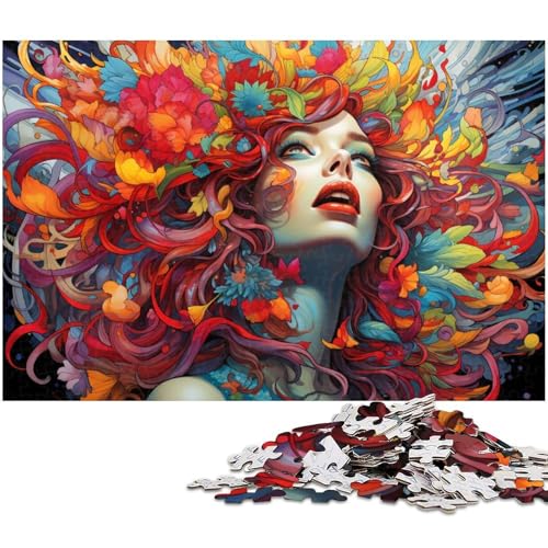 Puzzle 1000 Teile für Erwachsene Schöne Frau Herausforderndes Schwieriges Puzzle EIN Kunstwerk für Jugendliche ab 14 Jahren 1000 PCS (75x50cm) von zouxangzz