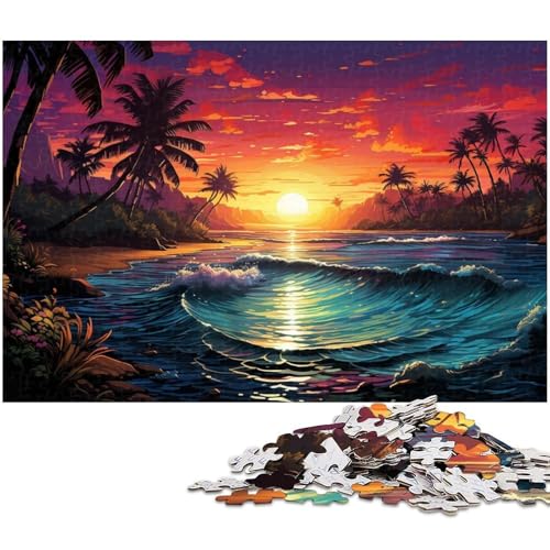 Puzzle 1000 Teile für Erwachsene Schönes buntes Strandpuzzle Wanddekoration Geburtstagsgeschenk Wandkunst 1000 PCS (38 x 26 cm) von zouxangzz