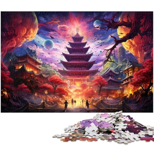 Puzzle 1000 Teile für Erwachsene Sensoji Tempel Japan Puzzle praktisches Spiel ideal für Teenager ab 14 Jahren 1000 Teile (75 x 50 cm) von zouxangzz