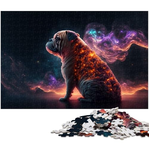 Puzzle 1000 Teile für Erwachsene Spirit Animal Boxer Puzzle Wanddekoration Geburtstagsgeschenk Wandkunst (Größe 38 x 26 cm) von zouxangzz