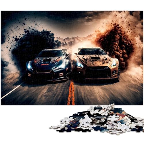 Puzzle 1000 Teile für Erwachsene Sportwagen anspruchsvolles schwieriges Puzzle EIN Kunstwerk für Jugendliche ab 14 Jahren (Größe 75 x 50 cm) von zouxangzz