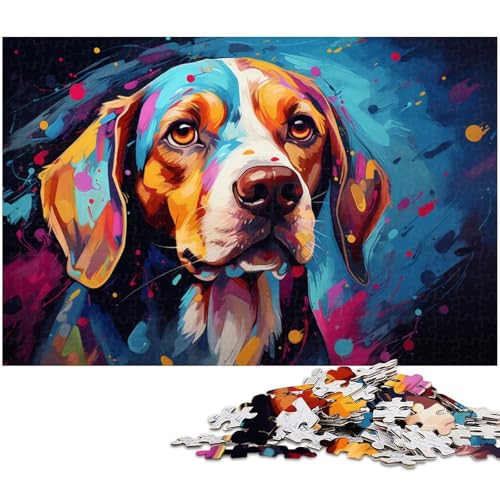 Puzzle 1000 Teile für Erwachsene Tier Beagle Puzzle Wanddekoration tolles Geschenk für und Teenager ab 14 Jahren 1000 PCS (75x50cm) von zouxangzz