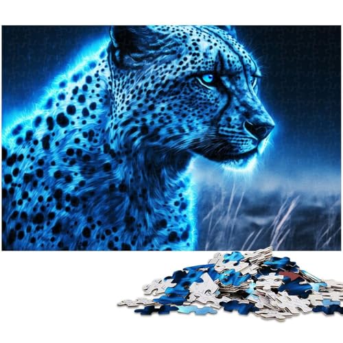 Puzzle 1000 Teile für Erwachsene Tier Leoparden Puzzle Lernspiele Weihnachts und Geburtstagsgeschenke für Teenager ab 14 Jahren 1000 PCS (38 x 26 cm) von zouxangzz