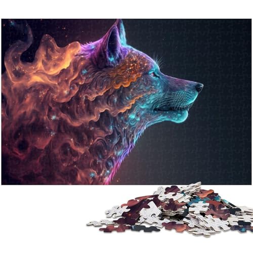 Puzzle 1000 Teile für Erwachsene Tier Wolf Puzzle Lernspiele Weihnachts und Geburtstagsgeschenke für Teenager ab 14 Jahren 1000 PCS (75 x 50 cm) von zouxangzz